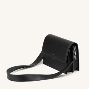 JW Pei Mini Flap Crossbody Vegan Leather Bag in Black